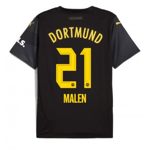 Borussia Dortmund Donyell Malen #21 Venkovní Dres 2024-25 Krátký Rukáv